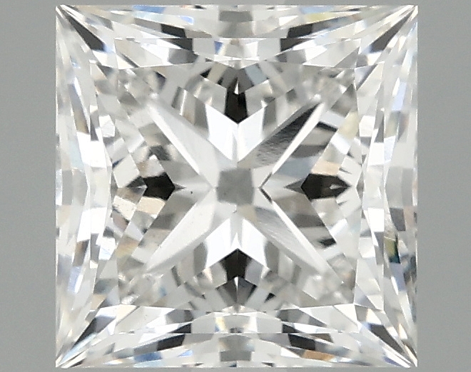 2.59ct Princess cut lab-grown diamond, F/VS2, measurements 7.40 X 7.38 X 5.34 mm