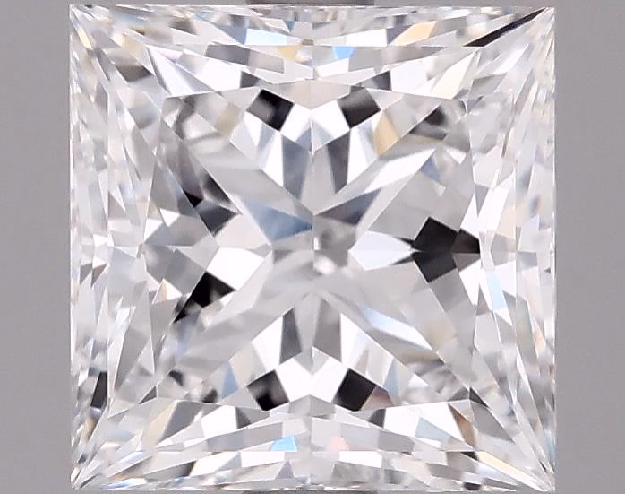 6.54ct Princess cut lab-grown diamond, E/VVS2, 10.15x9.97x7.29mm