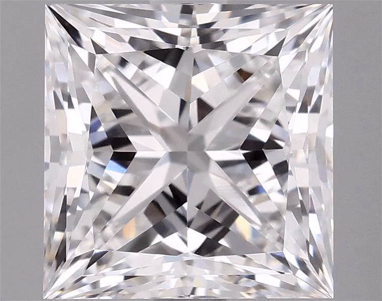 6.56ct lab-grown Princess diamond, F color, VVS2 clarity, IGI certified