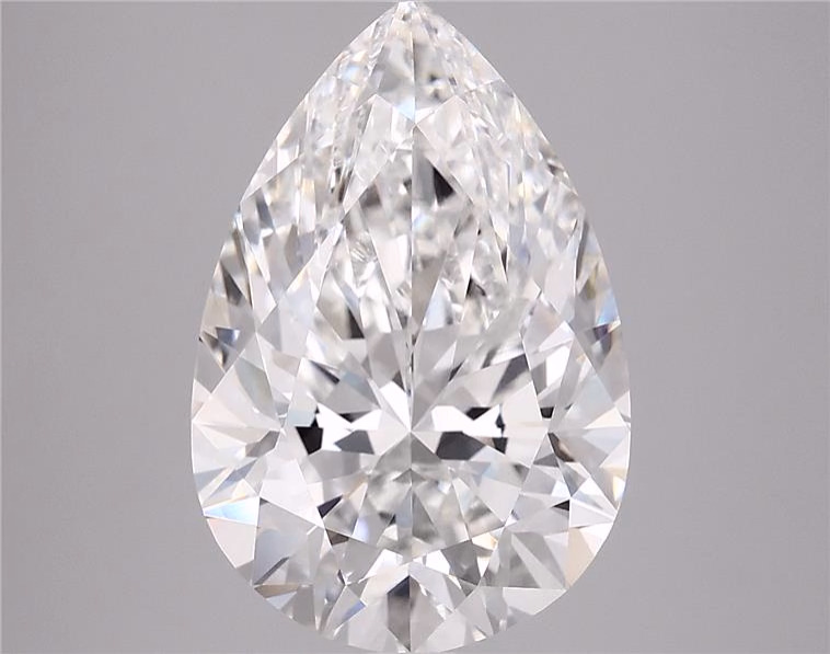 Lab-grown 3.84ct Pear diamond, F/VVS2, 14.14mm ID