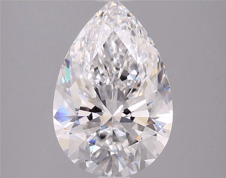 4.55ct pear-cut lab diamond, F color, VS1 clarity, IGI certified
