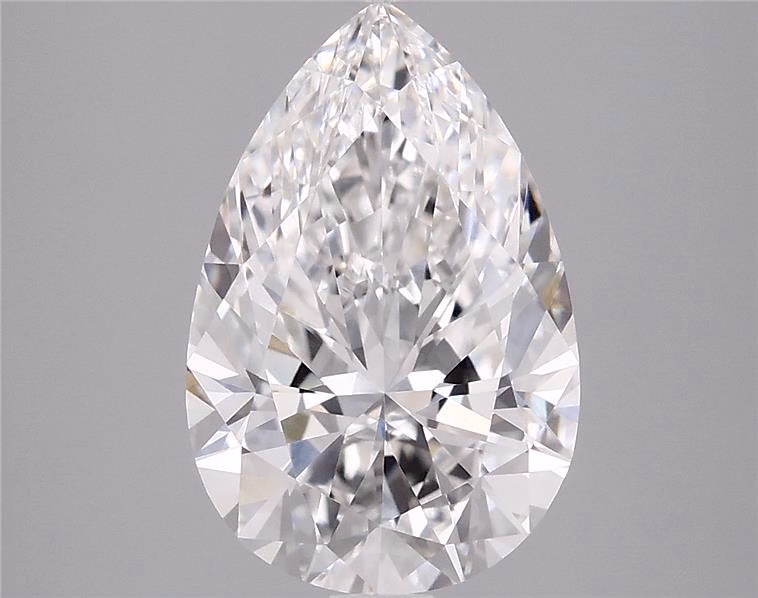 5.44ct Pear Cut Lab-Grown Diamond, E Color, VVS2 Clarity, 14.65mm ID