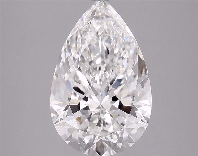 Lab-grown 5.59ct Pear Diamond, E/VS1, 15.38mm ID