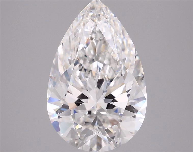 6.51ct lab-grown pear diamond, F/VVS2, 16.12mm ID