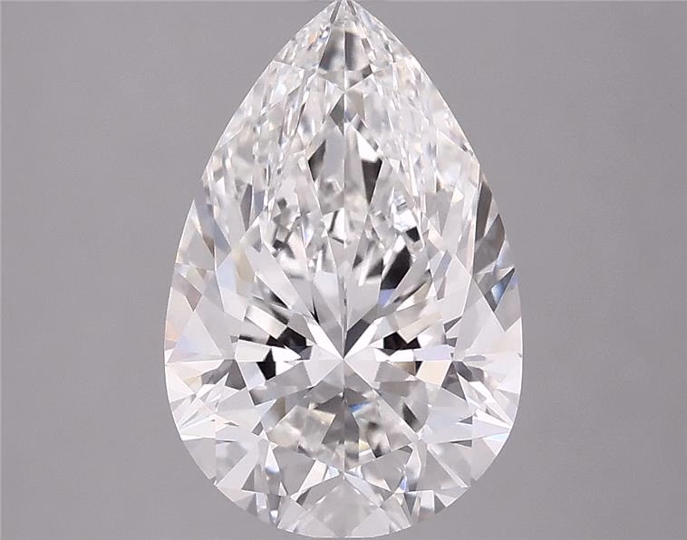 6.51ct lab-grown diamond, pear cut, F/VVS2, 16.79mm ID