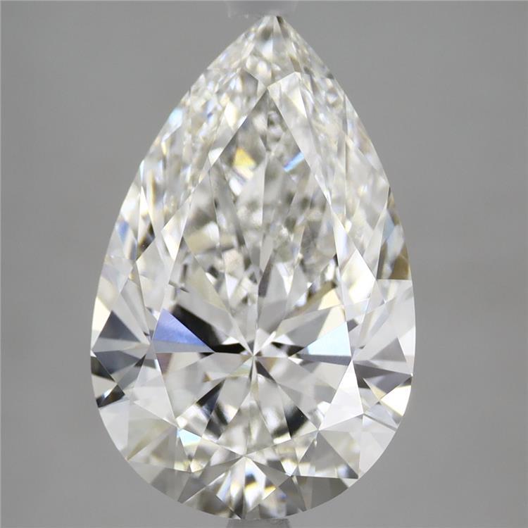 4.5ct lab-grown pear diamond, F color, VVS2 clarity, 14.60mm ID