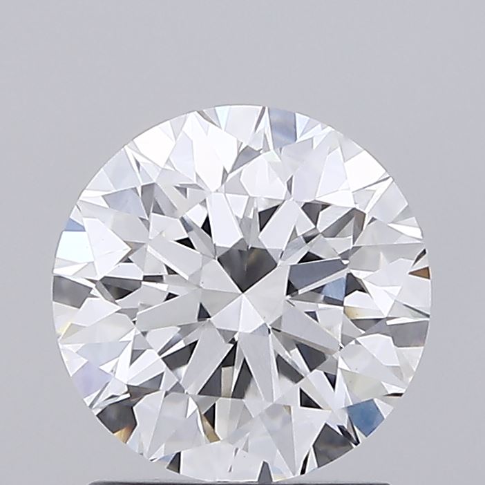 1.58ct round D/VVS2 lab-grown diamond, 7.35mm, IGI certified.