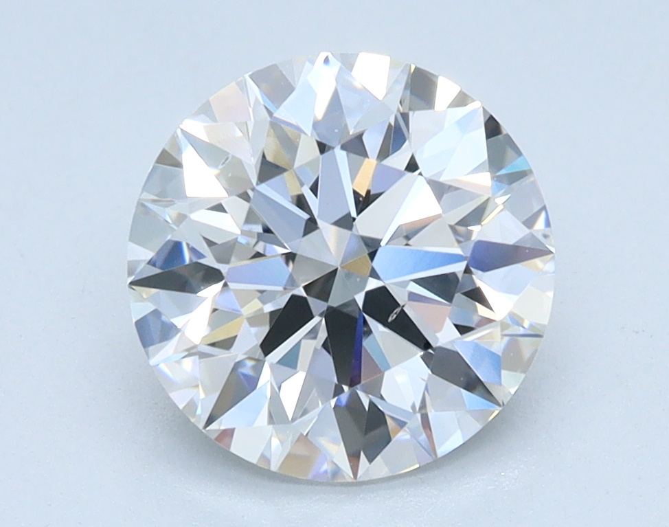 1.78ct round F/VS2 lab-grown diamond, 7.73mm, IGI certified.