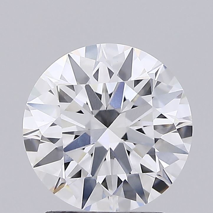 2.09ct round lab-grown diamond E/VVS2, 8.20mm, IGI certified.