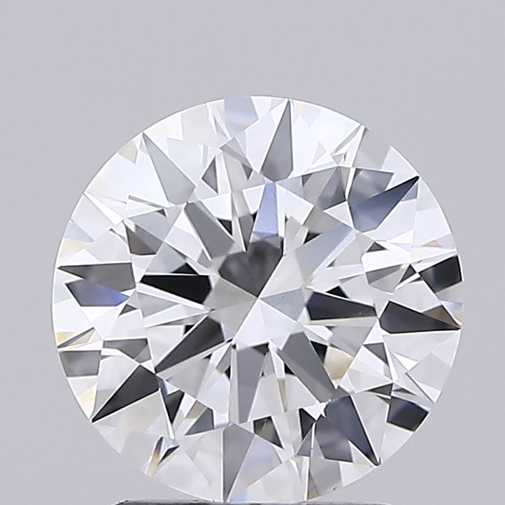 2.27ct round D/VS1 lab-grown diamond, 8.43mm, IGI certified.