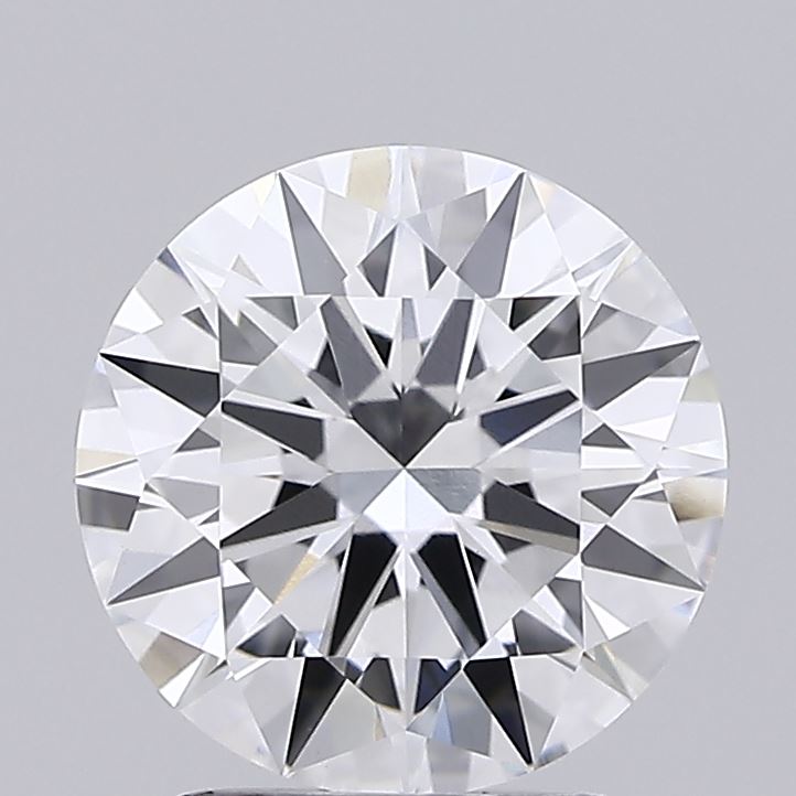 2.45ct round lab-grown diamond, D color, VVS2 clarity, IGI certified.