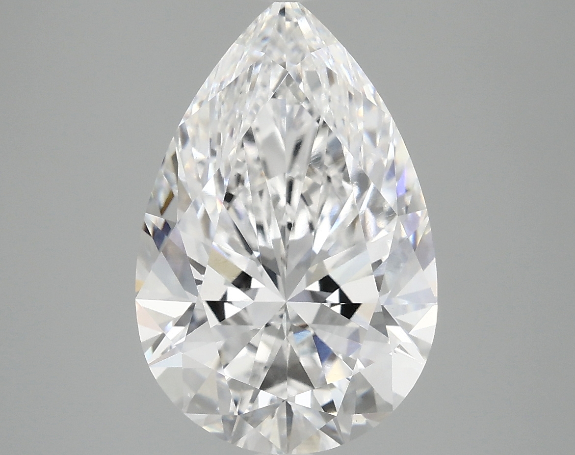 3.92ct Pear Cut Lab Diamond, D Color, VS1 Clarity, 13.52mm ID