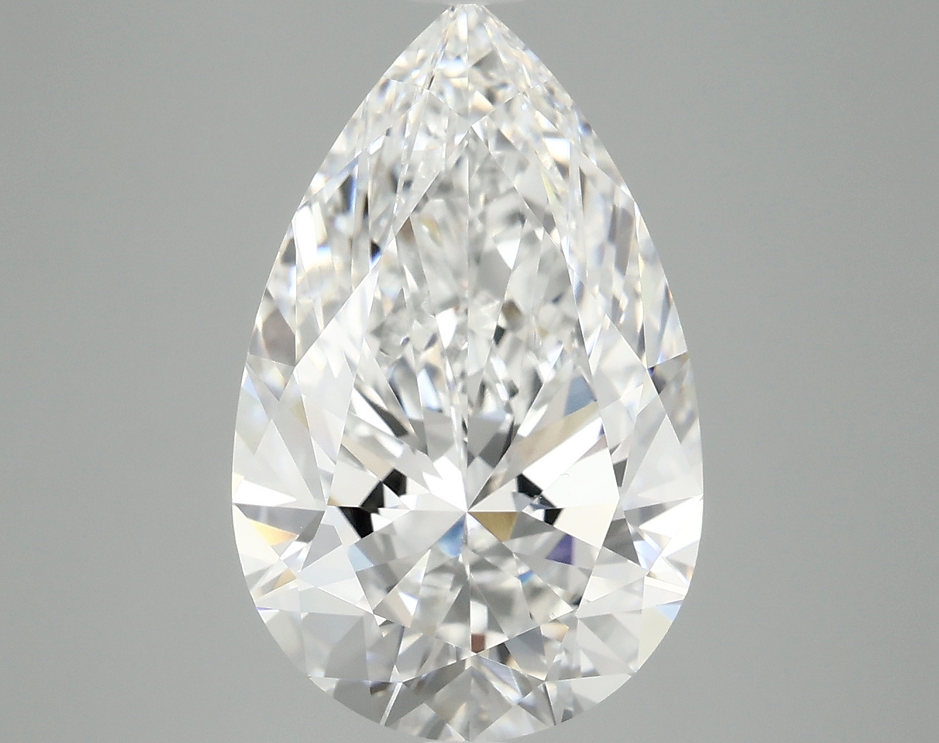 5.36ct Pear Cut Lab Grown Diamond, E Color, VS1 Clarity