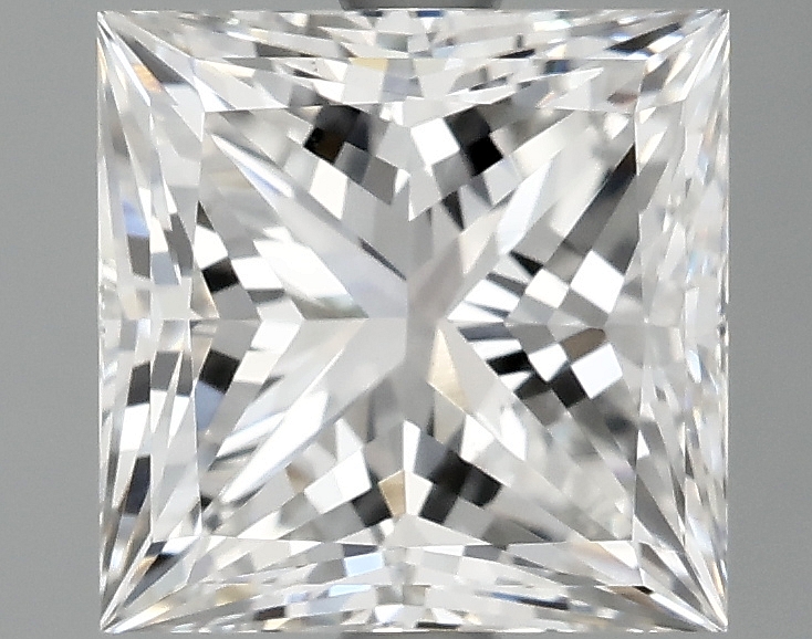 2.47ct Princess cut lab-grown diamond, F/VS1, 7.50 x 7.39 x 5.32mm