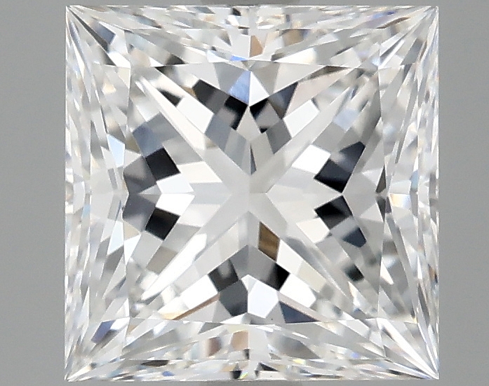 2.89ct Princess cut lab-grown diamond, E/VVS2, 7.96x7.90x5.60mm