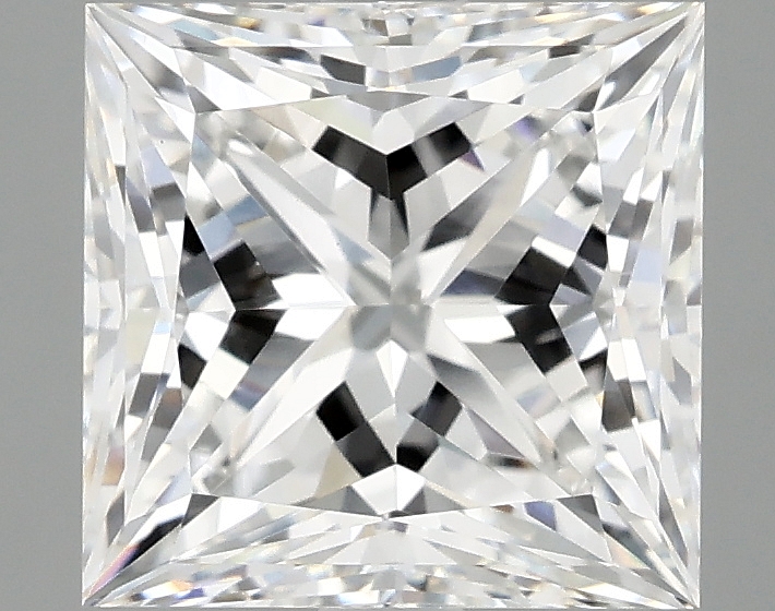 2.94ct Princess cut lab-grown diamond, E color, VVS2 clarity, 7.86 x 7.70 x 5.62 mm