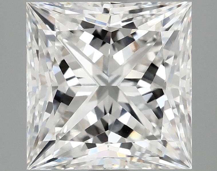 3.81ct Princess cut lab-grown diamond, F/VVS2, 8.74 x 8.63 x 6.02 mm
