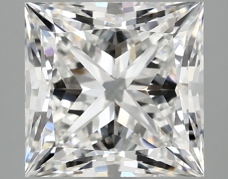 3.85ct Princess cut lab-grown diamond, F/VVS2, 8.60 x 8.44 x 6.01 mm