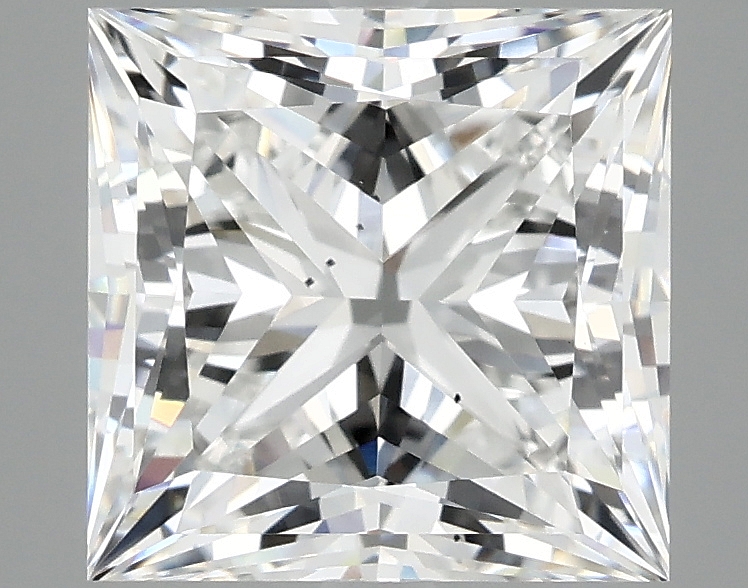 3.99ct Princess cut lab diamond, E/VS2, 8.63mm x 8.50mm x 6.12mm