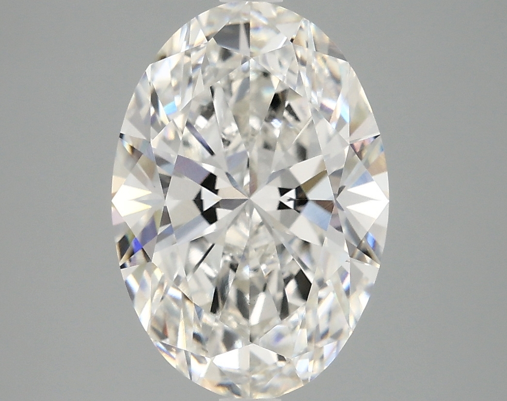 3.79ct oval lab-grown diamond, F color, VS1 clarity, 12.60mm ID