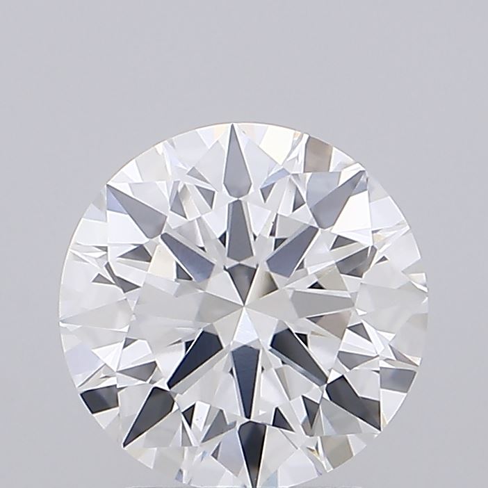2.21ct round D/VVS2 lab-grown diamond, 8.32mm, IGI certified.