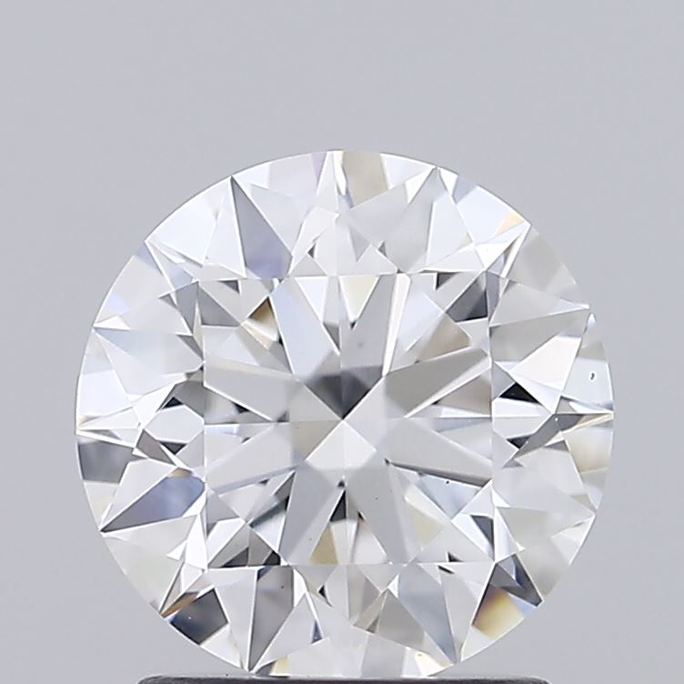 1.69ct round D/VS1 lab-grown diamond, 7.57mm, IGI certified.