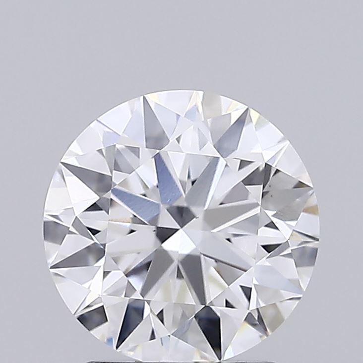 2.16ct round lab-grown diamond, D color, VS1 clarity, IGI certified.