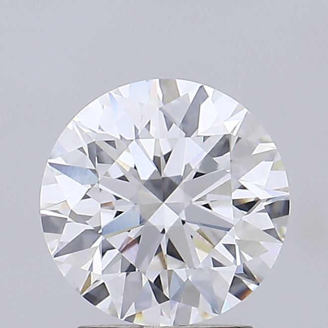 2.2ct round F/VVS2 lab-grown diamond, 8.26mm, IGI certified.