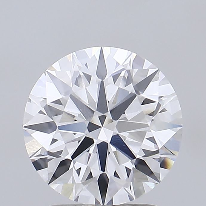 2.23ct round F/VVS2 lab-grown diamond, 8.31mm, IGI certified.