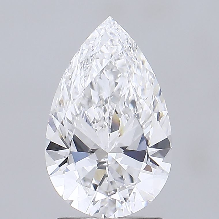 1.92ct Pear Cut Lab-Grown Diamond, E Color, VVS2 Clarity, 11.30mm ID