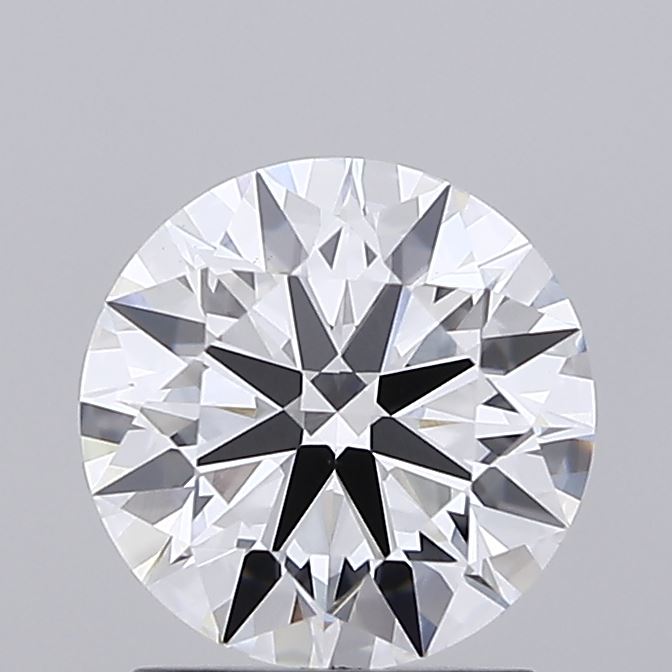 1.56ct round D/VS1 lab-grown diamond, 7.43mm, IGI certified.