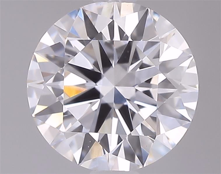 1.08ct round D/VVS2 lab-grown diamond, 6.65mm, IGI certified.