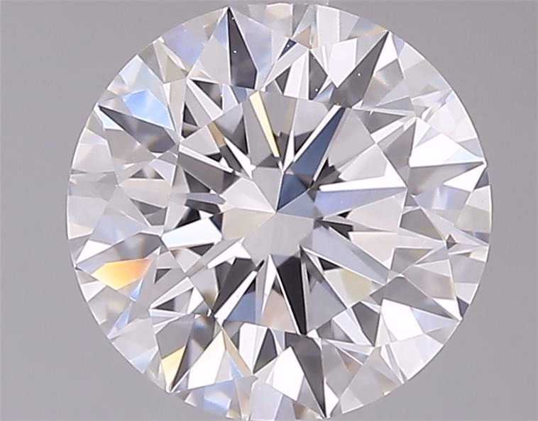 1.09ct round D/VVS2 lab-grown diamond, 6.58mm, IGI certified.
