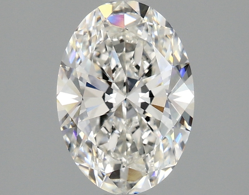 1.54ct oval lab-grown diamond, F color, VVS1 clarity, 9.29mm ID