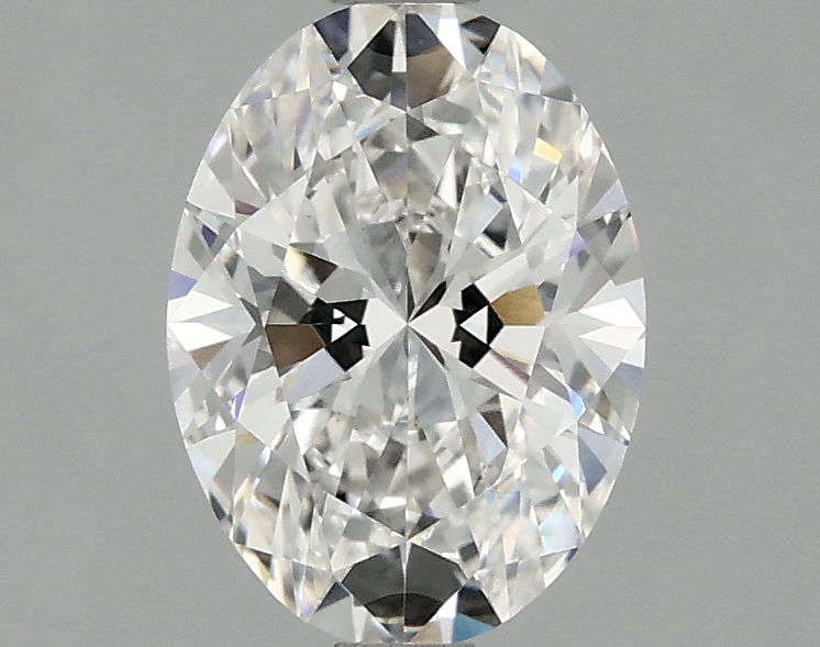 1.45ct oval lab-grown diamond, F color, VVS2 clarity, 8.82mm ID
