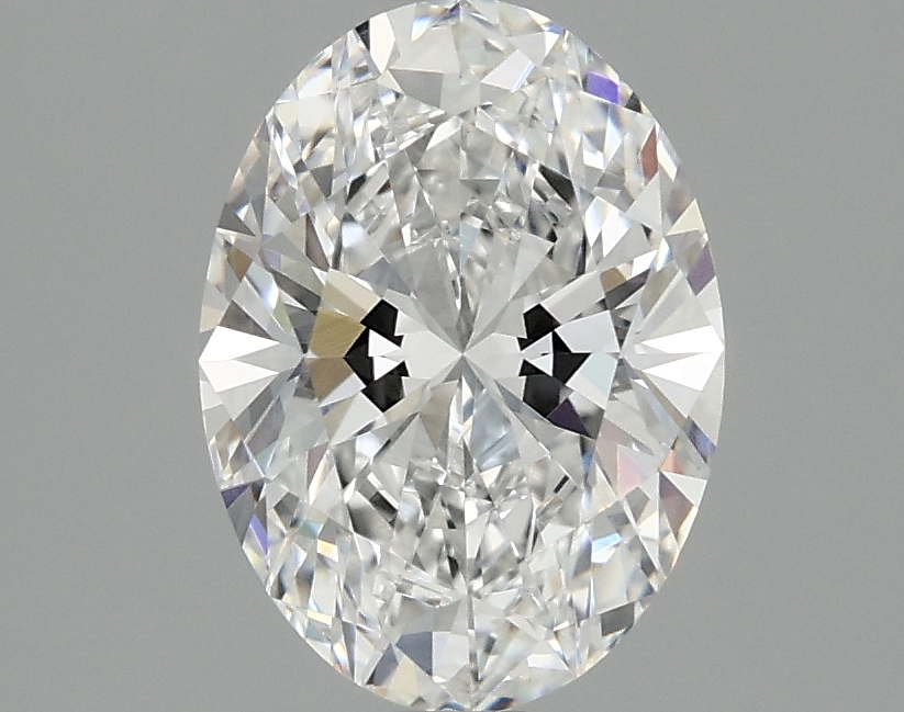 1.85ct oval lab-grown diamond, D color, VVS2 clarity, 9.65mm ID