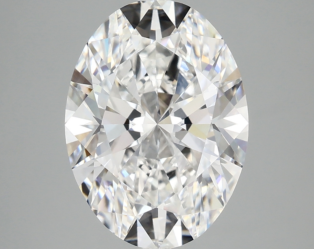 4.09ct Oval Lab-Grown Diamond, D Color, VVS2 Clarity, 12.47mm ID