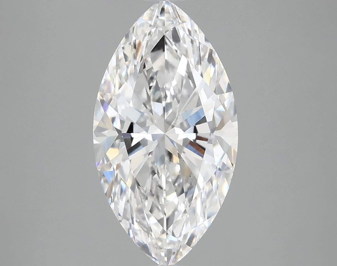 2.89ct lab-grown marquise diamond, D color, VS1 clarity, 13.97x7.44x4.79mm