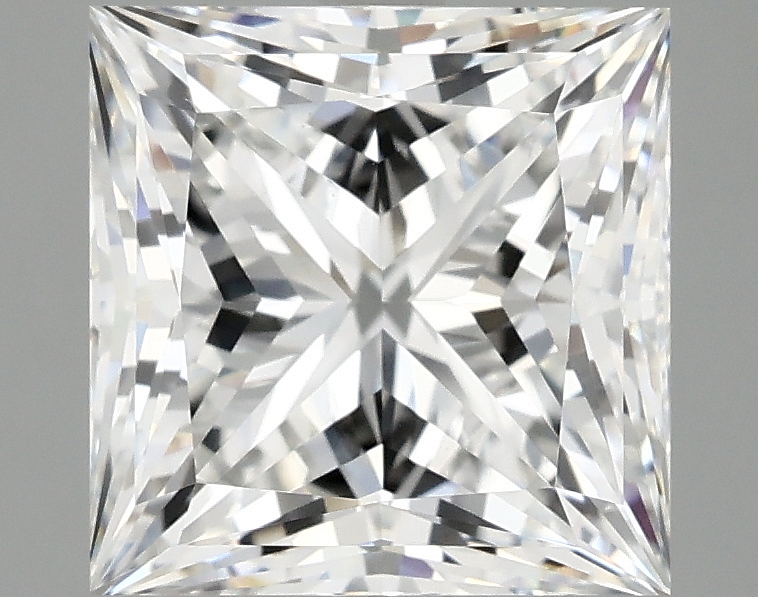 4.09ct Princess cut lab-grown diamond, E/VVS2, 8.72 x 8.67 x 6.27 mm