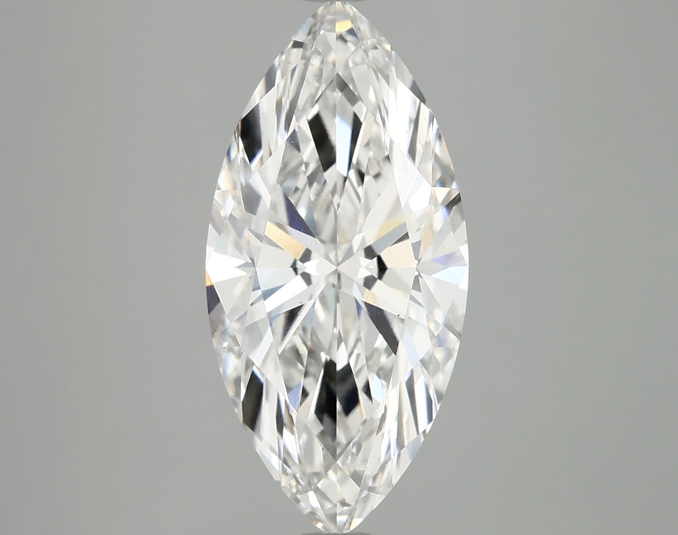 3.8ct lab-grown marquise diamond with F color, VS1 clarity, measurements 16.83 x 8.11 x 4.96mm.