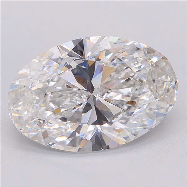 1.55ct oval lab-grown diamond, D color, VVS1 clarity, 9.61mm ID