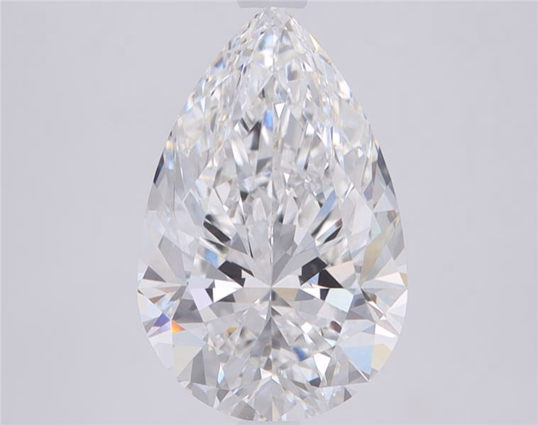 2.04ct Pear Cut Lab-Grown Diamond, D Color, IF Clarity, 10.97mm ID
