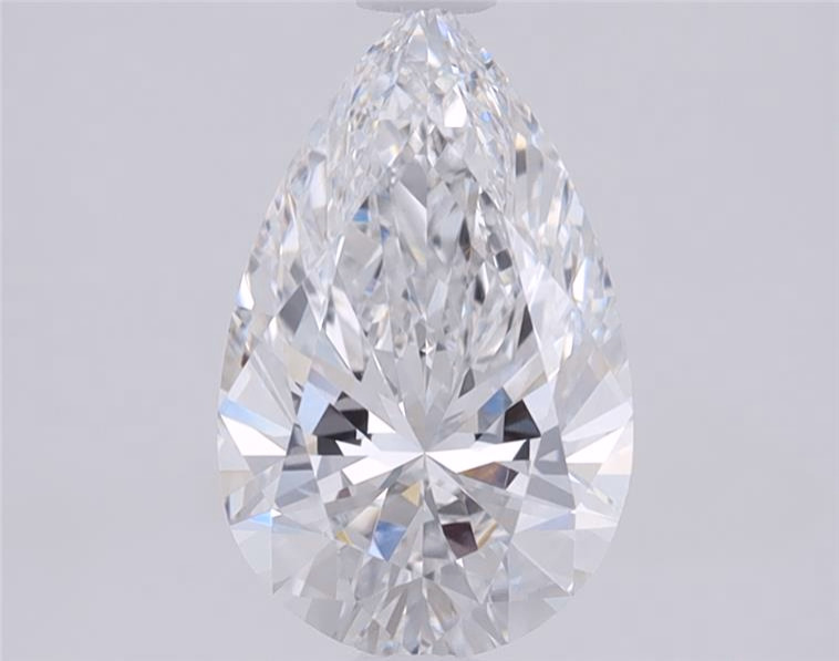 2.4ct pear-cut lab diamond, E color, VVS1 clarity, 11.59mm ID