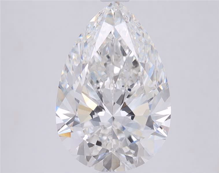 3.5ct pear-cut lab-grown diamond, D color, IF clarity, 13.01mm ID