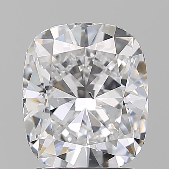 1.7ct Cushion Cut Lab Diamond, D Color, SI1 Clarity, 7.80mm ID