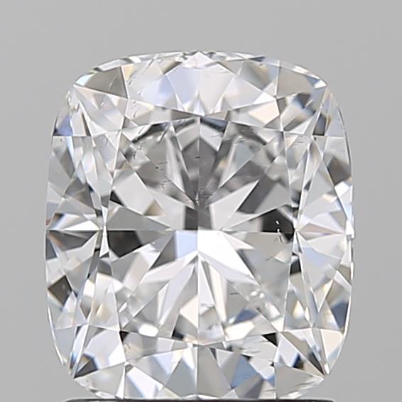 1.72ct cushion cut lab diamond, D color, SI1 clarity, 7.71mm ID