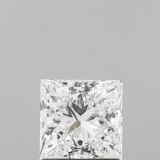 1.06ct lab-grown princess diamond, D color, IF clarity, 5.58mm ID