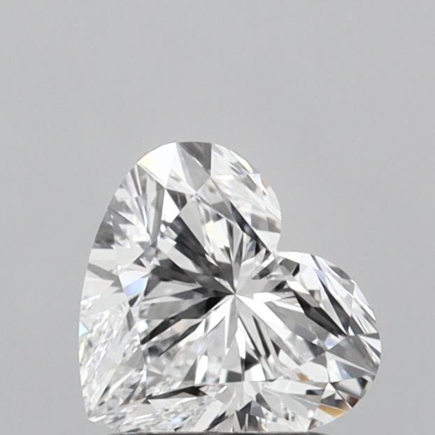 1.26ct Heart Cut Lab-Grown Diamond, D color, VVS1 clarity, 6.54 X 7.36 X 4.50 mm measurements