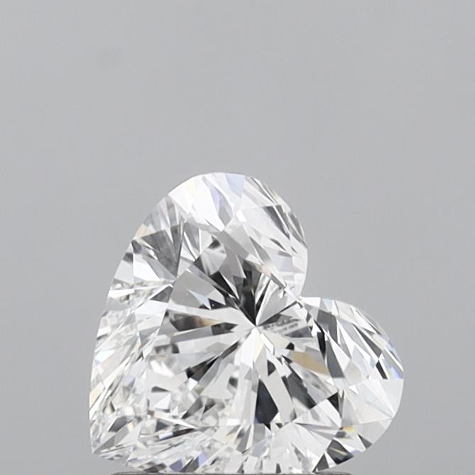 1.34ct Heart Cut Lab-Grown Diamond, D Color, IF Clarity, 6.98mm x 7.39mm x 4.50mm