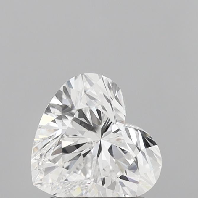 1.34ct Heart Cut Lab-Grown Diamond, D Color, VVS1 Clarity, 6.86 X 7.45 X 4.49 mm